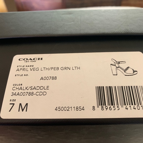 Coach “April” Leather Platform Sandals - Picture 16 of 16